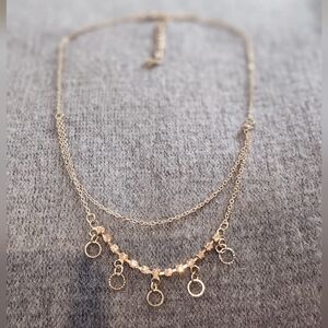 Two tiered gold necklace